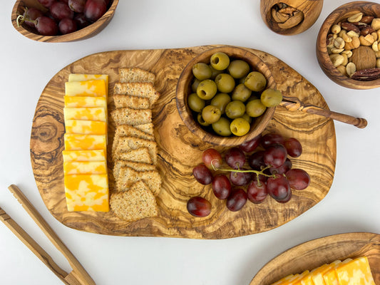 Olive Wood Cheese Board: 13.8"