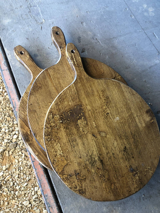 Antique European Breadboard Small Round